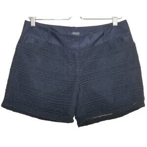 The Limited Lace Shorts 5" Inseam Size 6 Navy Blue Preppy Coastal Boho Festival